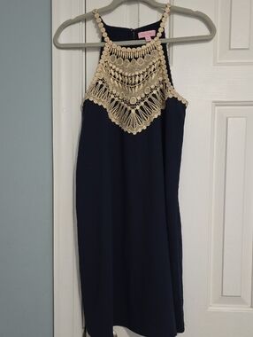 Lilly Pulitzer Navy Pearl Soft Shift Dress